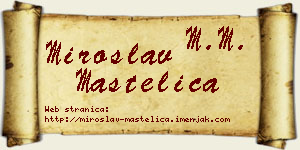 Miroslav Mastelica vizit kartica